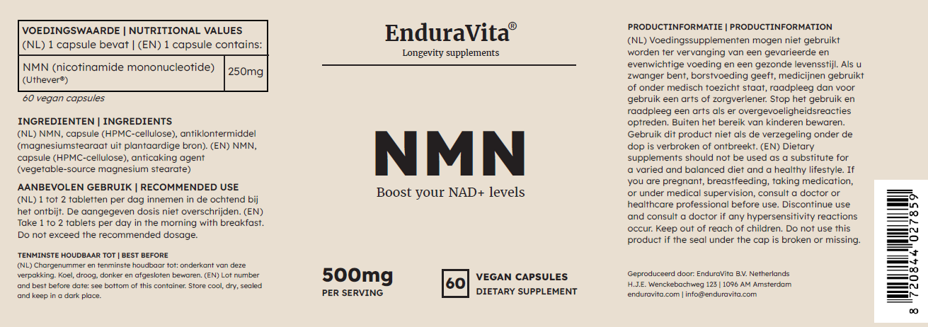 NMN Capsules 60x250mg