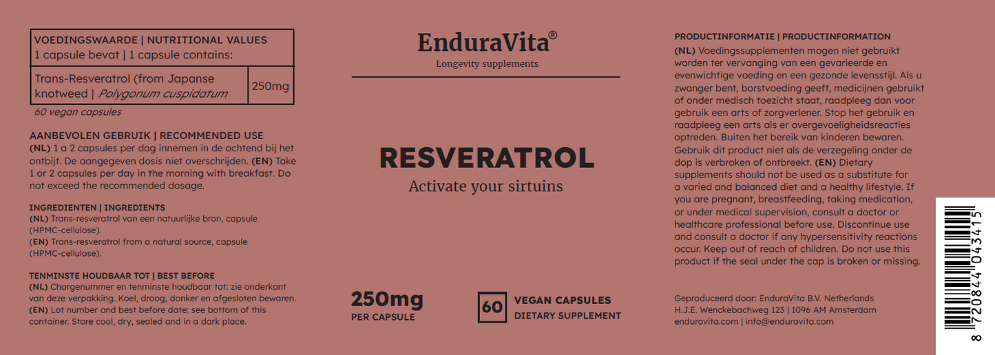 Resveratrol capsules 250mg